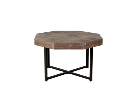 Wood Octagonal Vintage Patchwork Coffee Table HouseOfZazla