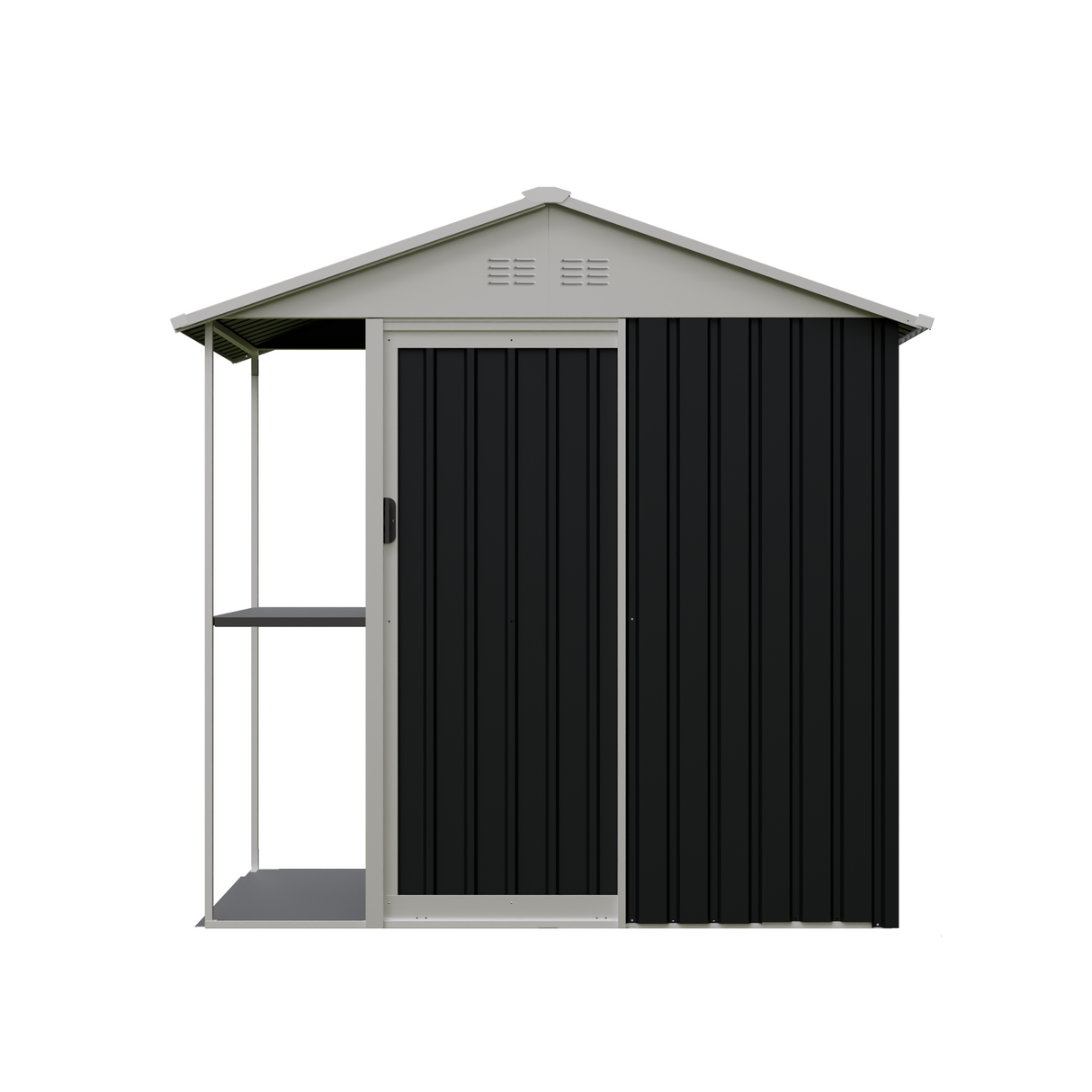 6 x 4 Ft Outdoor Storage Shed with Rack