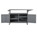 Foldable Outdoor Kitchen Island Patio Mobile Kitchen Cart