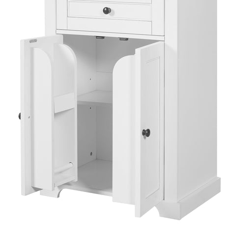 Bathroom Storage Cabinet, Adjustable Shelves & Drawer, Freestanding Tower HouseOfZazla