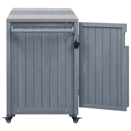 K&K 66.5" Outdoor Kitchen Island for Big Green Egg Grills HouseOfZazla