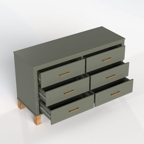 6-Drawer Double Dresser in Olive HouseOfZazla