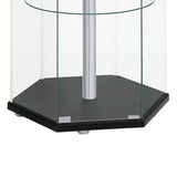 Tenley - 4 Shelf Curio Cabinet With Hexagonal Design