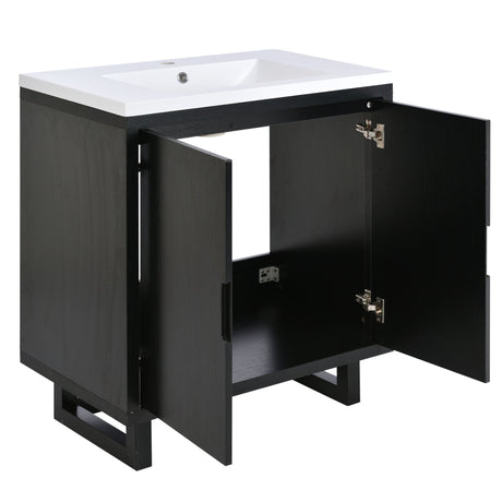 Bathroom Vanity Set With Sink, Combo Cabinet, Bathroom Storage Cabinet, Solid Wood Frame HouseOfZazla