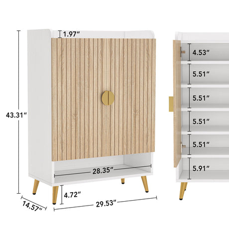 Shoe Cabinet With Doors, 7 Tier Storage Organizer HouseOfZazla