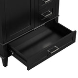 Bathroom Vanity, Modern Bathroom Cabinet With Sink Combo Set, Bathroom Storage Cabinet With A Soft Closing Door And 3 Drawers, Solid Wood Frame