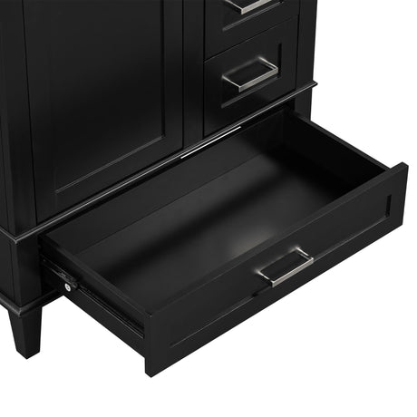 Bathroom Vanity, Modern Bathroom Cabinet With Sink Combo Set, Bathroom Storage Cabinet With A Soft Closing Door And 3 Drawers, Solid Wood Frame HouseOfZazla