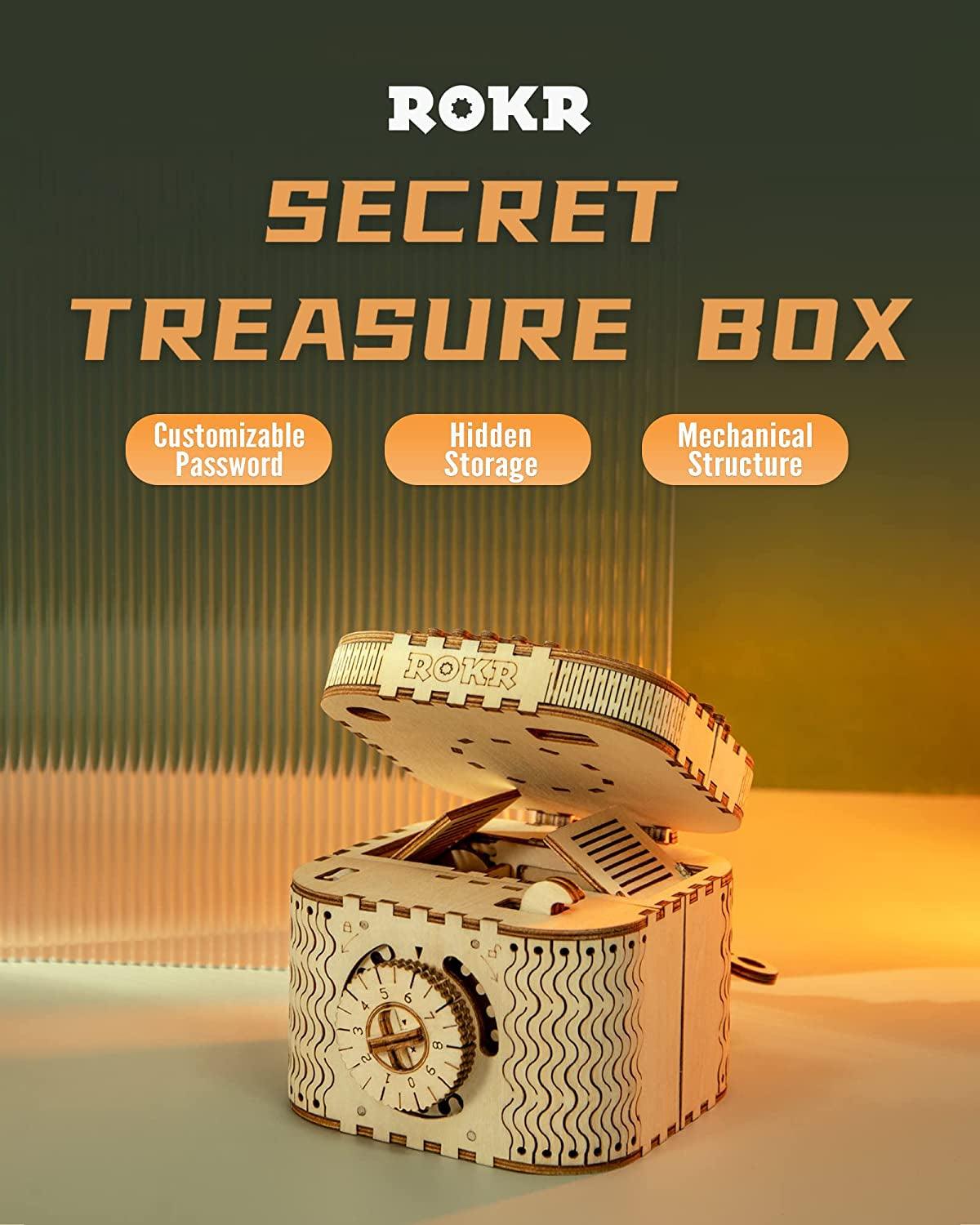 3D Assembly Wooden Puzzle DIY Crafts Kit Fun Creative DIY Toy Treasure Box Brain Teaser - WoodArtSupply