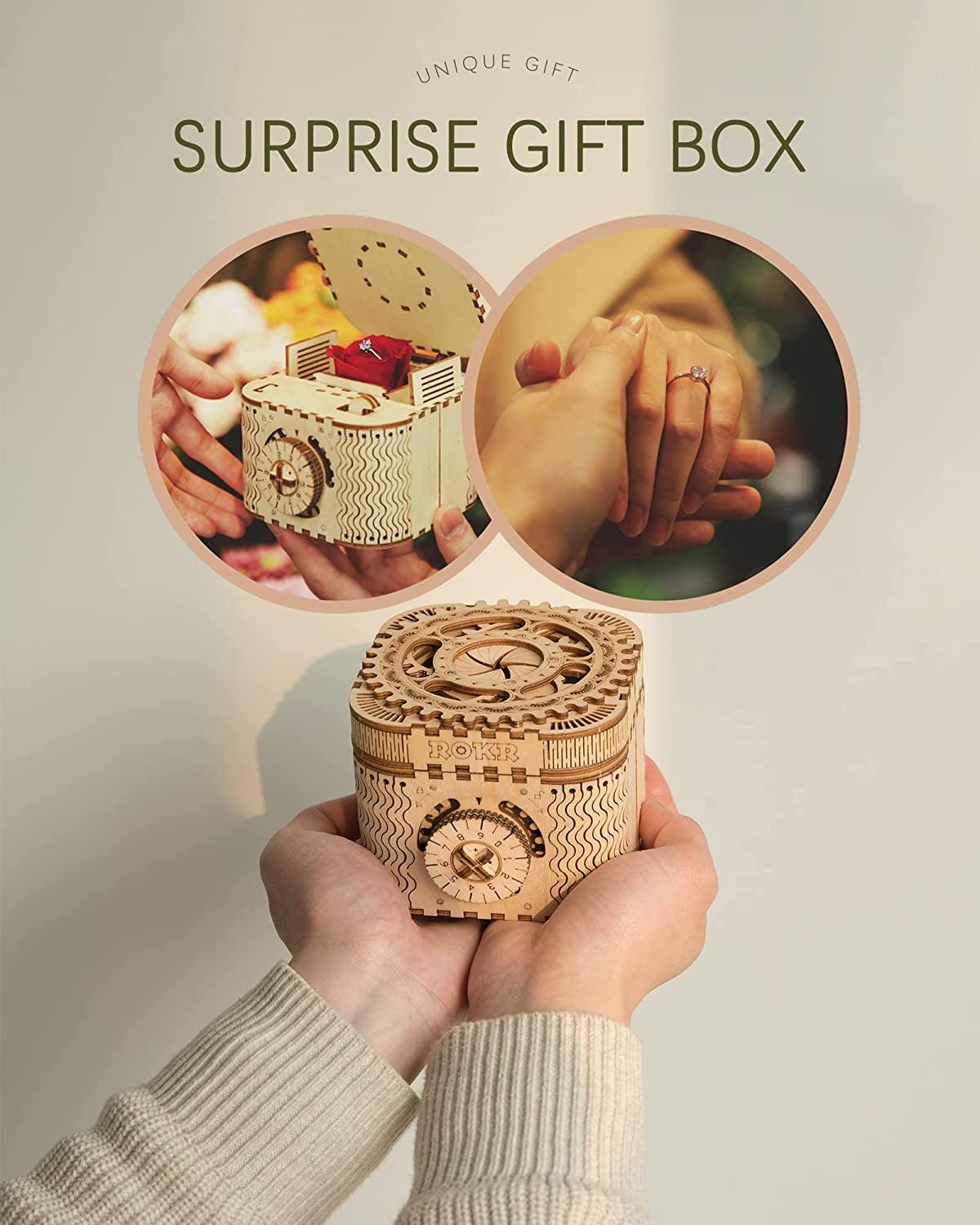 3D Wooden Treasure Box Puzzle Kit for Creative DIY Fun WoodArtSupply