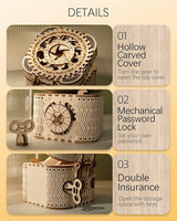 3D Wooden Treasure Box Puzzle Kit for Creative DIY Fun WoodArtSupply