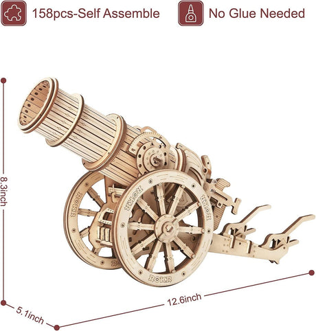 3D Mechanical Catapult Wooden Puzzle Kit for Adults and Kids - Engaging DIY Craft and Brain Teaser WoodArtSupply