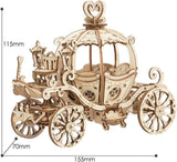 Cinderella-Inspired 3D Wooden Pumpkin Cart Puzzle Kit for Adults and Kids WoodArtSupply