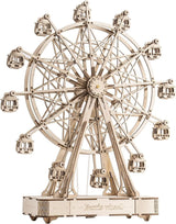 Vintage Ferris Wheel Wooden Music Box 3D Puzzle Kit for Adults WoodArtSupply