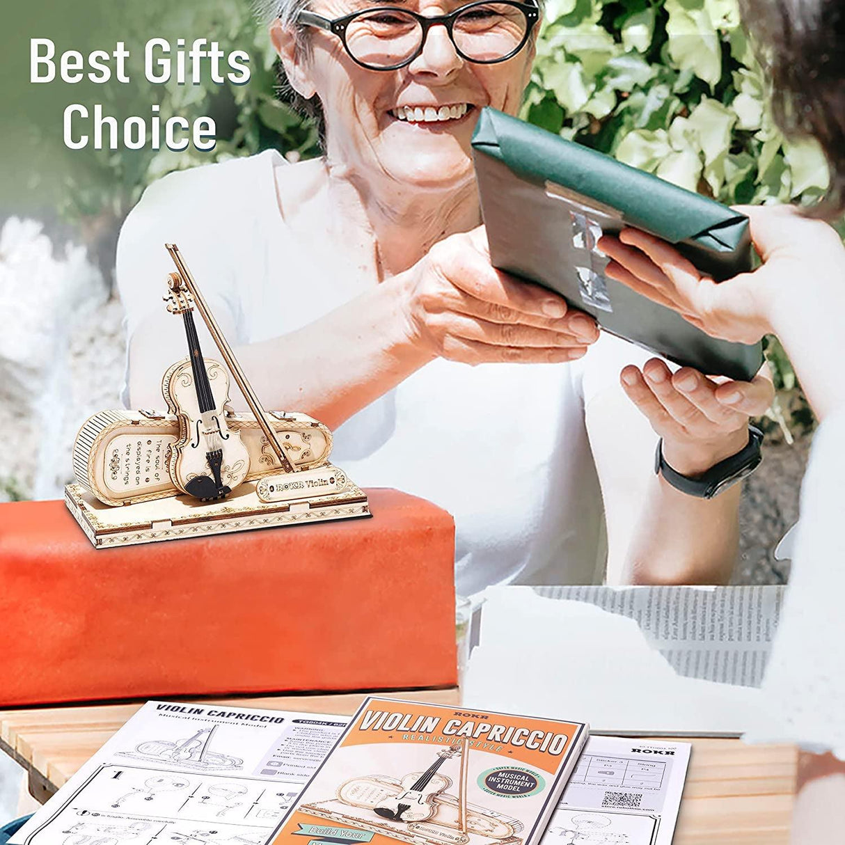 Exquisite 3D Wooden Violin Capriccio Puzzle Kit for Musical Enthusiasts WoodArtSupply