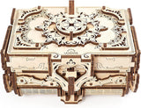 Antique 3D Wooden Puzzle Box - Laser-Cut Mechanical Model Kit for Adults and Teens WoodArtSupply