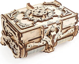 Antique 3D Wooden Puzzle Box - Laser-Cut Mechanical Model Kit for Adults and Teens WoodArtSupply