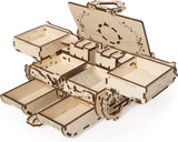 Antique 3D Wooden Puzzle Box - Laser-Cut Mechanical Model Kit for Adults and Teens WoodArtSupply