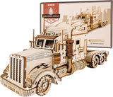 3D Wooden Heavy Truck Puzzle for Adults - Mechanical Model Building Kit WoodArtSupply
