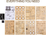 3D Wooden Mechanical Car Puzzle Kit - Classic 19th Century Design (1:18 Scale) WoodArtSupply