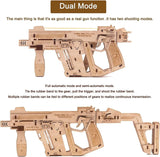 3D Wooden Rubber Band Machine Gun Puzzle DIY Craft Kit for All Ages WoodArtSupply
