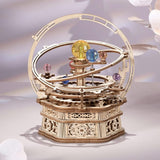 3D ROKR Mechanical Music Box Puzzle - Starry Night DIY Kit for Adults WoodArtSupply