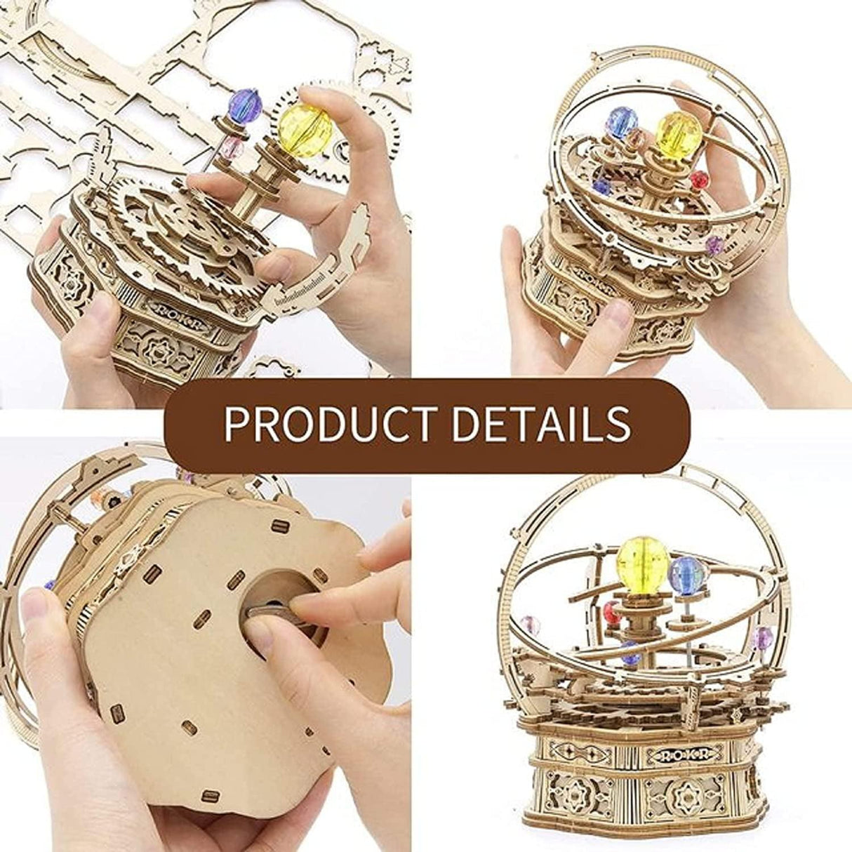 3D ROKR Mechanical Music Box Puzzle - Starry Night DIY Kit for Adults WoodArtSupply