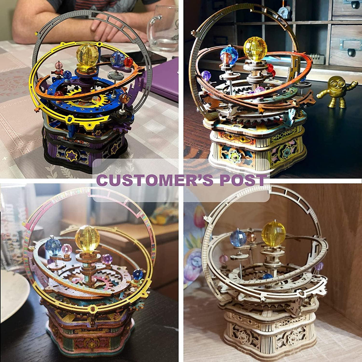 3D ROKR Mechanical Music Box Puzzle - Starry Night DIY Kit for Adults WoodArtSupply