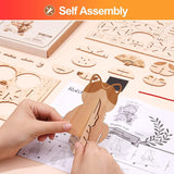 Lucky Cat 3D Wooden Puzzle Kit - Fun DIY Model for All Ages WoodArtSupply