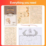 Lucky Cat 3D Wooden Puzzle Kit - Fun DIY Model for All Ages WoodArtSupply
