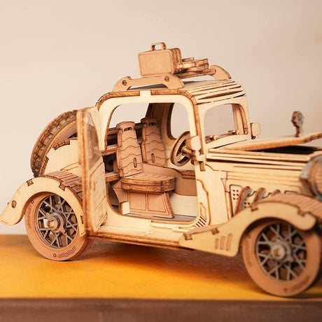 3D Wooden Antique Car Model Kit - Detailed Collectible Puzzle for Adults WoodArtSupply