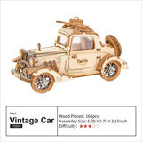 3D Wooden Antique Car Model Kit - Detailed Collectible Puzzle for Adults WoodArtSupply