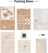 3D Wooden Antique Car Model Kit - Detailed Collectible Puzzle for Adults WoodArtSupply