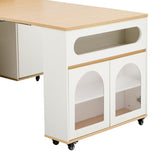 Extendable Dining Table With Folding Top, Rolling Kitchen Island With Drawers And Power Outlet