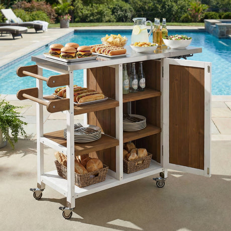 Foldable Outdoor Kitchen Island Patio Prep Station HouseOfZazla