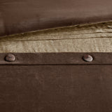 7 Piece Faux Suede Comforter Set Brown King