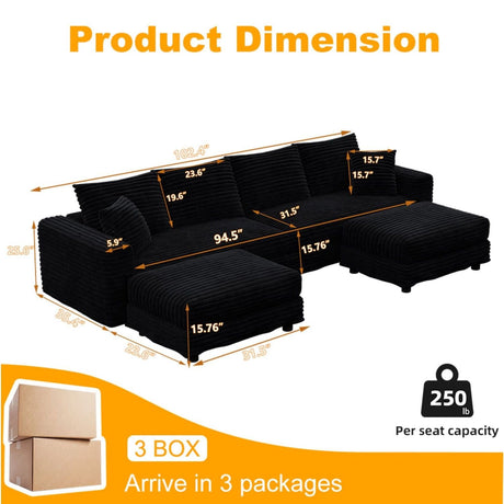 Modern Comfy Upholstered Sofa Cloud Couch & Deep Seat Couches HouseOfZazla