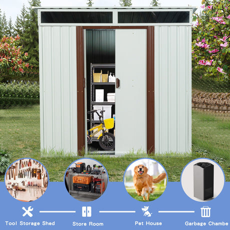 Outdoor Metal Storage Shed With Window HouseOfZazla