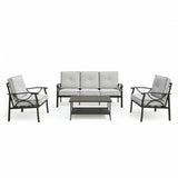 Patio Furniture Set with Coffee Table and Cushions for Backyard