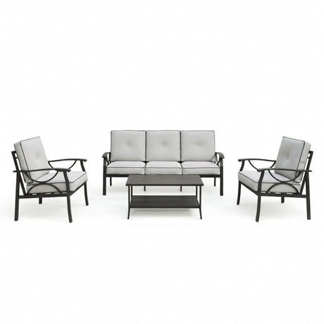 Patio Furniture Set with Coffee Table and Cushions for Backyard HouseOfZazla