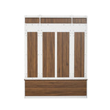 5 In 1 Entryway Bench With Coat Rack, 7 Sturdy Hooks, 2 Spacious Drawers And Adjustable Shelves