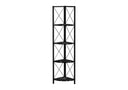 4-Tier Corner Bookshelf with Marble Look and Metal Frame HouseOfZazla
