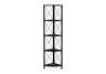 4-Tier Corner Bookshelf with Marble Look and Metal Frame HouseOfZazla