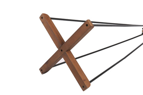 Reclaimed Wood And Metal Freestanding Coat Rack With Hooks Use In Bedroom, Living Room - Natural HouseOfZazla