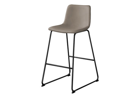 Bar Height Office Chair with Curved Backrest and Leather-Look Upholstery HouseOfZazla