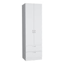 Armoire Organiser, Two Shelves, Rod, Double Door Cabinet Armoire HouseOfZazla