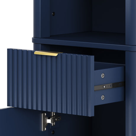 Tall Bathroom Storage Cabinet With Adjustable Shelves And 1 Drawer & Door HouseOfZazla