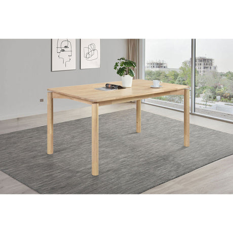 Svenstra - Rectangular Dining Table Set With Armless Side Chairs, Wood, Natural Walnut, 59 X 35.5 X 30 Inches HouseOfZazla
