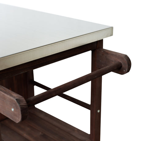 Outdoor Kitchen Island Fir Wood Prep Station HouseOfZazla