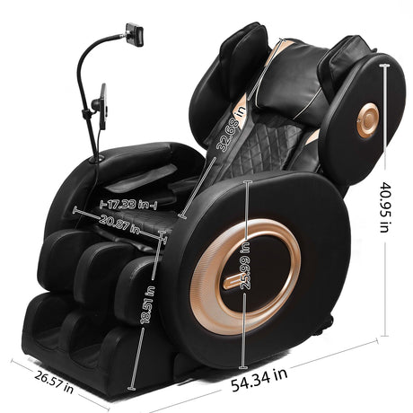 Automatic Massage Chair Recliner With Zero Gravity And Full Body Air Pressure - Black HouseOfZazla
