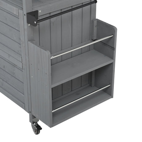 Foldable Outdoor Kitchen Island Patio Mobile Kitchen Cart HouseOfZazla